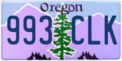 OR license plate 993CLK