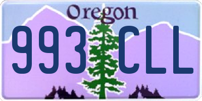 OR license plate 993CLL