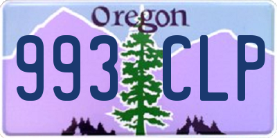 OR license plate 993CLP