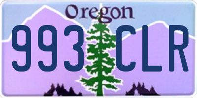 OR license plate 993CLR