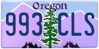 OR license plate 993CLS