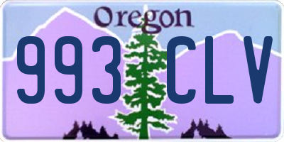 OR license plate 993CLV