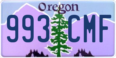 OR license plate 993CMF