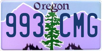 OR license plate 993CMG