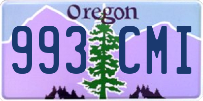 OR license plate 993CMI