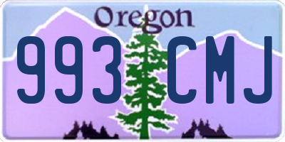 OR license plate 993CMJ