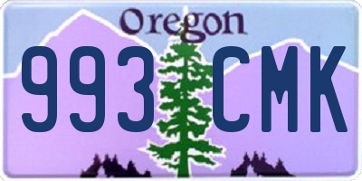 OR license plate 993CMK