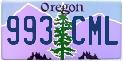 OR license plate 993CML