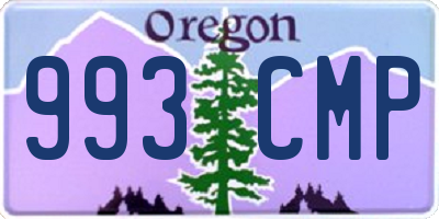 OR license plate 993CMP