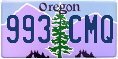 OR license plate 993CMQ