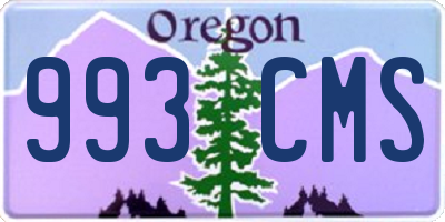 OR license plate 993CMS