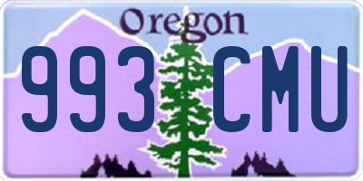 OR license plate 993CMU