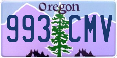 OR license plate 993CMV