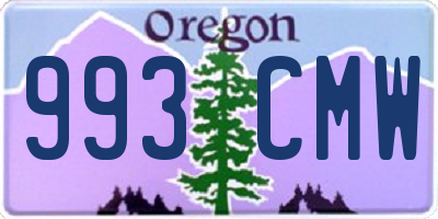 OR license plate 993CMW