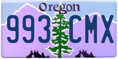 OR license plate 993CMX
