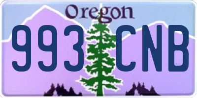 OR license plate 993CNB