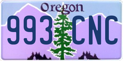 OR license plate 993CNC