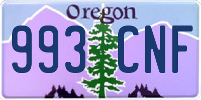 OR license plate 993CNF