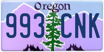 OR license plate 993CNK