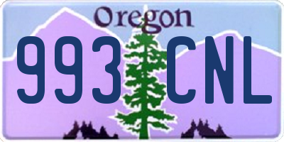 OR license plate 993CNL