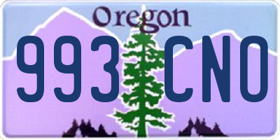 OR license plate 993CNO