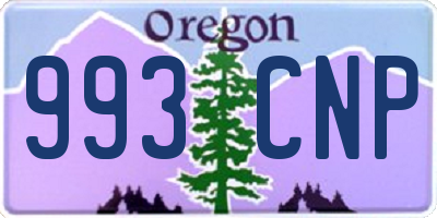 OR license plate 993CNP