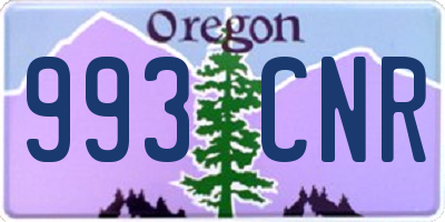 OR license plate 993CNR