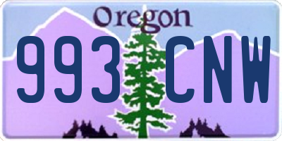 OR license plate 993CNW