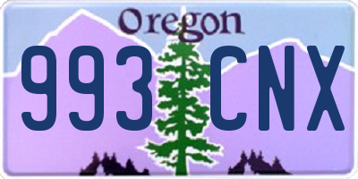 OR license plate 993CNX