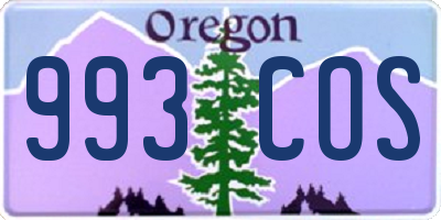 OR license plate 993COS