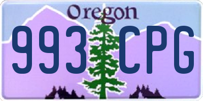 OR license plate 993CPG