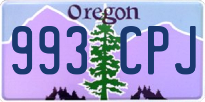 OR license plate 993CPJ