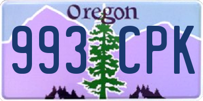 OR license plate 993CPK