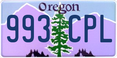 OR license plate 993CPL