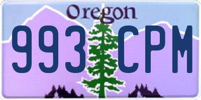 OR license plate 993CPM