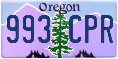 OR license plate 993CPR