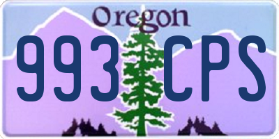 OR license plate 993CPS