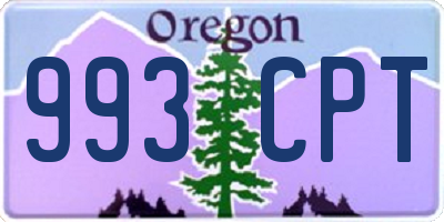 OR license plate 993CPT