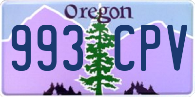 OR license plate 993CPV