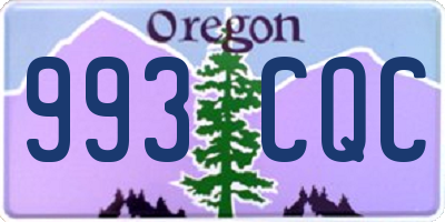 OR license plate 993CQC