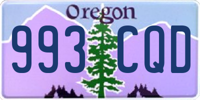 OR license plate 993CQD
