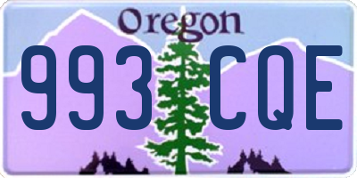 OR license plate 993CQE