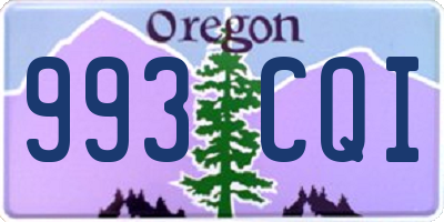 OR license plate 993CQI