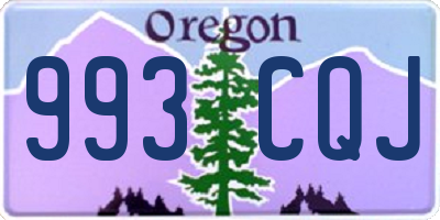 OR license plate 993CQJ