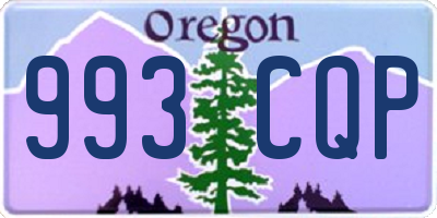 OR license plate 993CQP