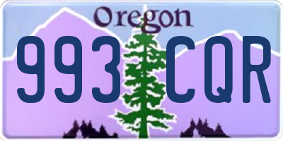 OR license plate 993CQR