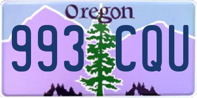 OR license plate 993CQU