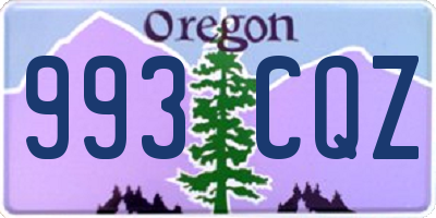 OR license plate 993CQZ