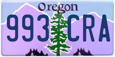 OR license plate 993CRA