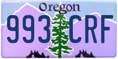 OR license plate 993CRF